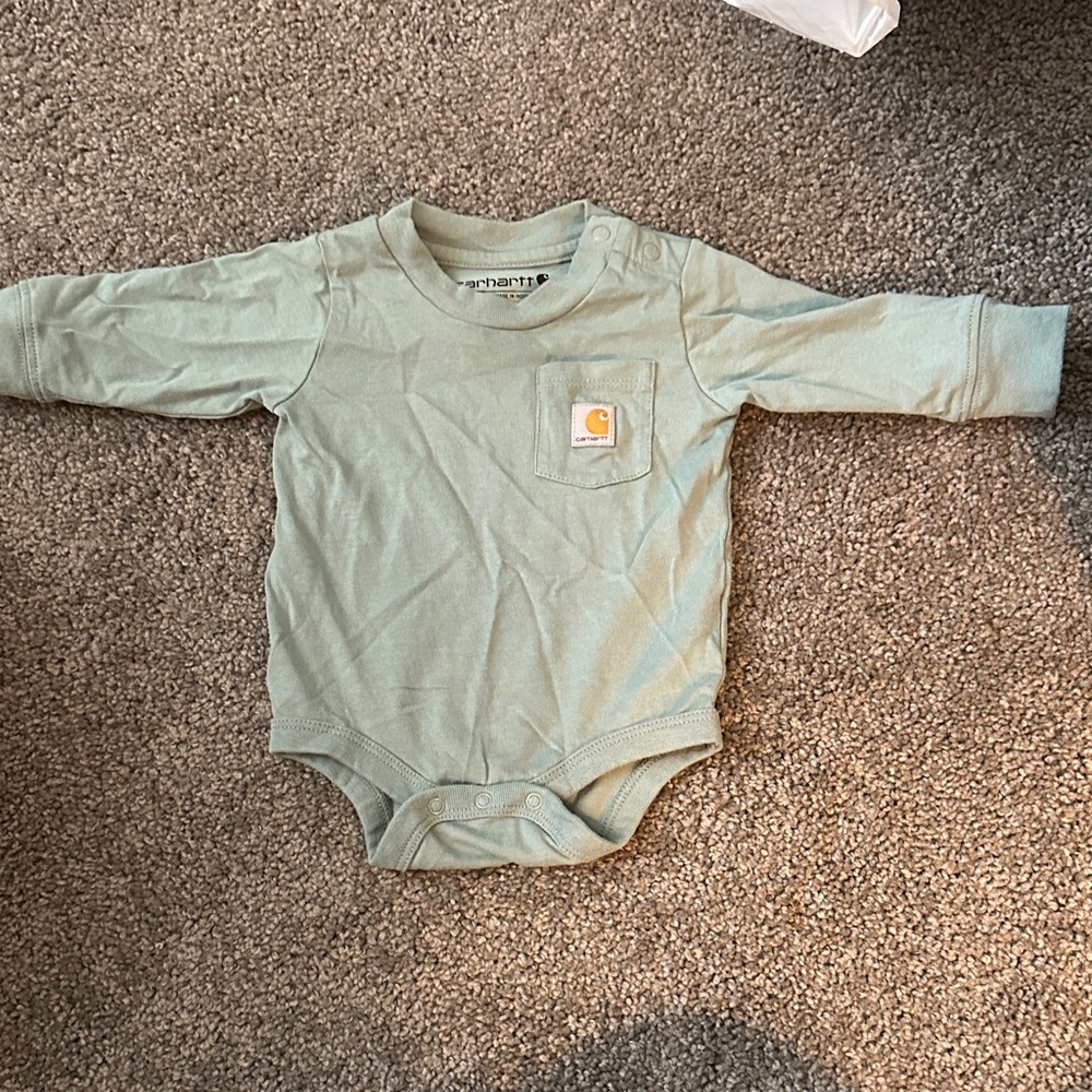 Carhartt Long Sleeve Pocket Bodysuit in Sage Green